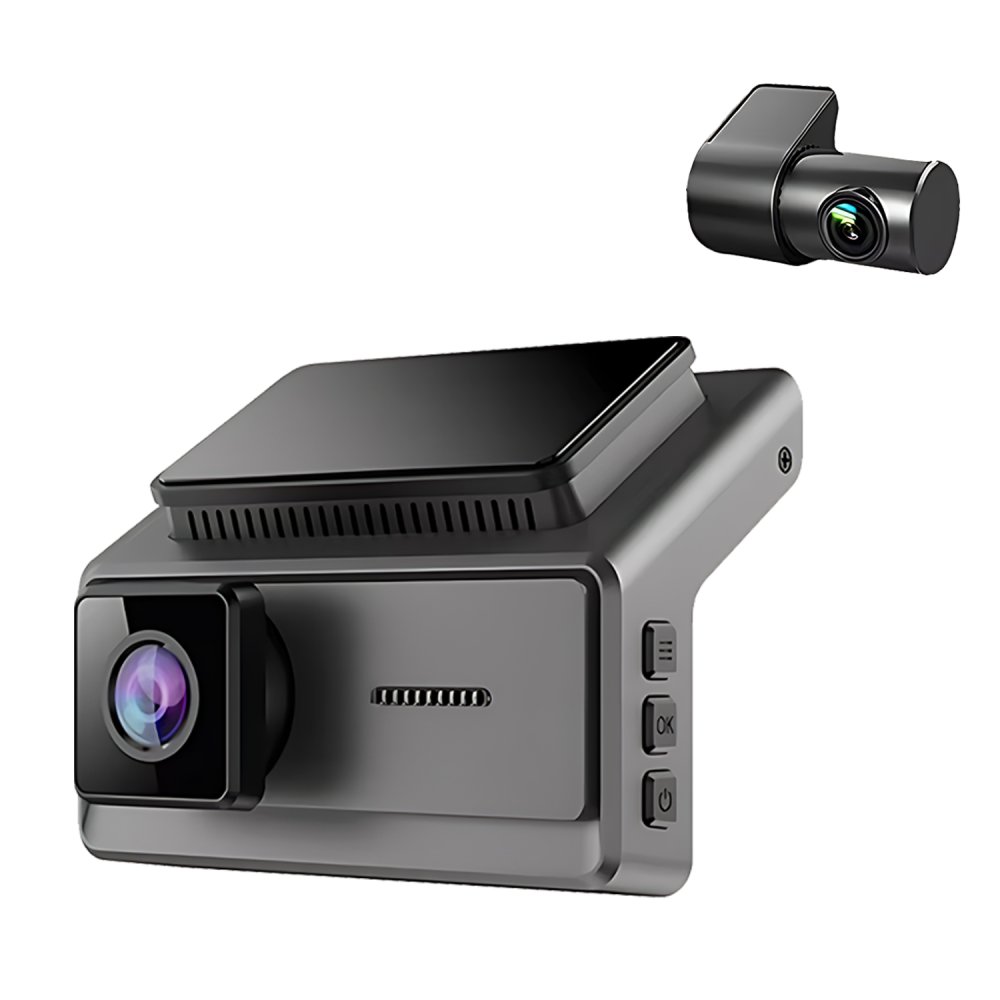 Dual Dash Cam with 3.16 Inch Screen, 2K+1080P Front and Rear Car Camera, Built-in GPS and WiFi, Loop Recording, HD Night Vision