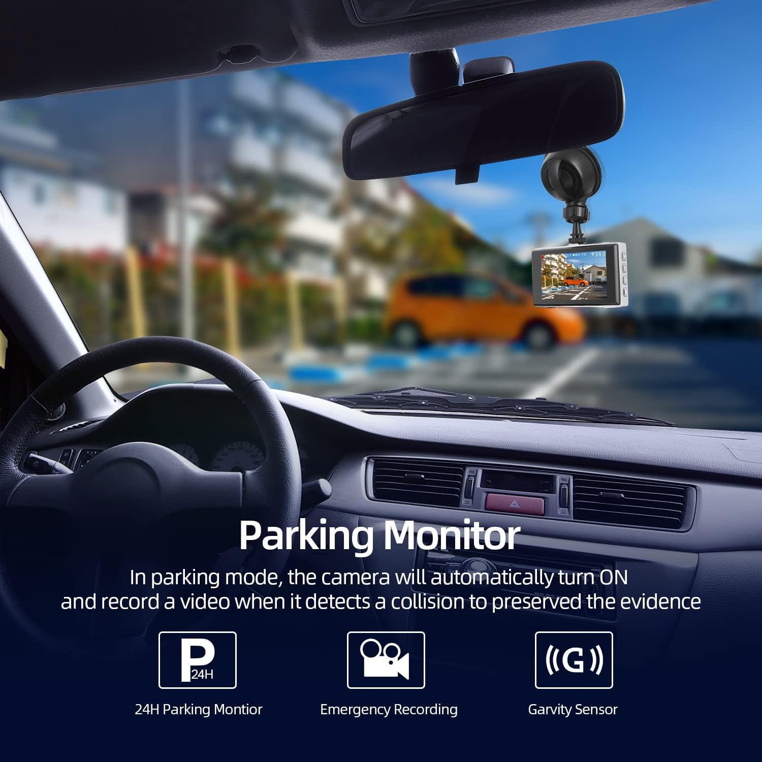 K16 HD Dash Cam with 2.5K Resolution, Dual Camera Front and Rear, Wide Angle Lens, WiFi, SD Card Support