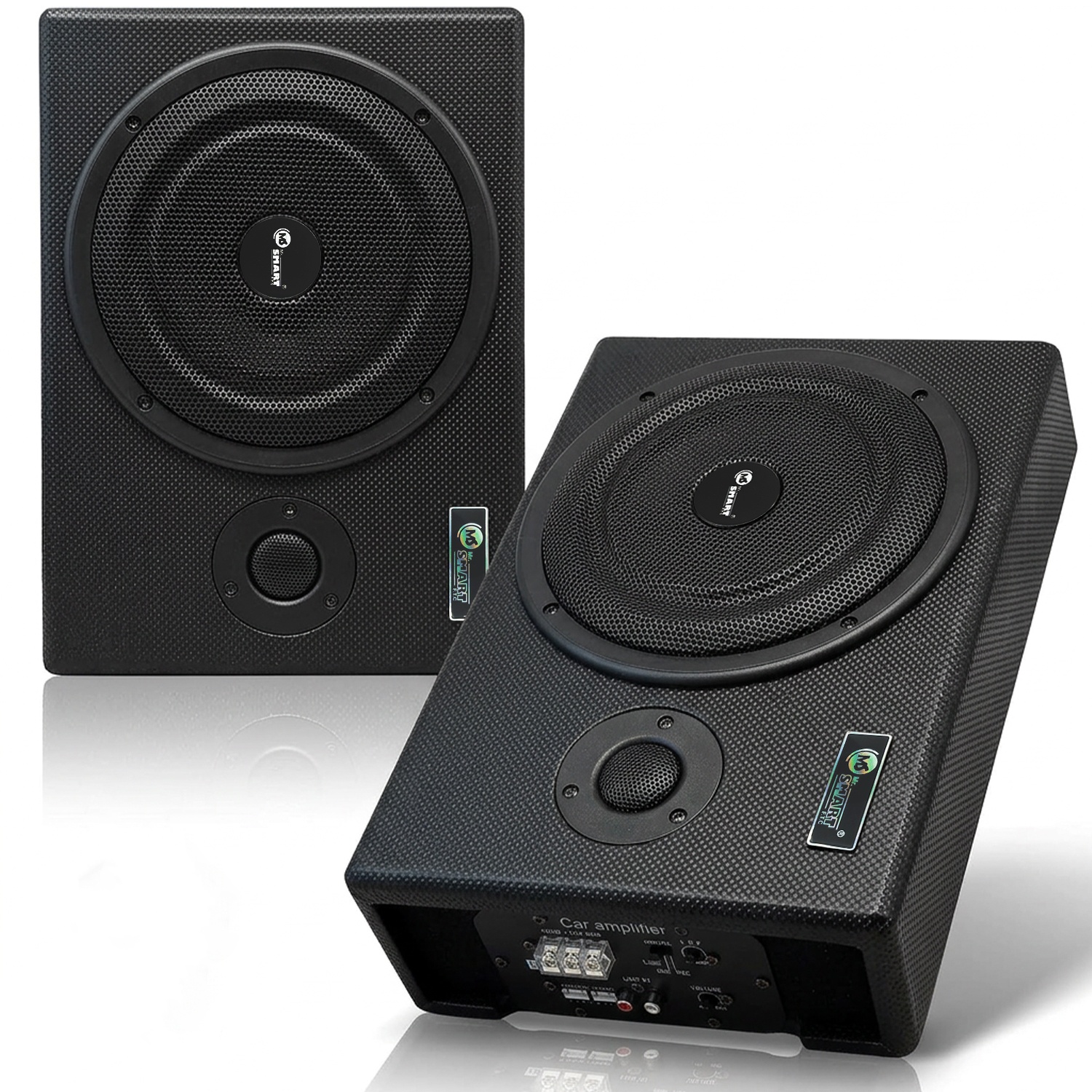 MVL-801 Car Subwoofer, 10 Inch, 1000W Power, Built-In 120W Amplifier, 98dB, Deep Bass, Black