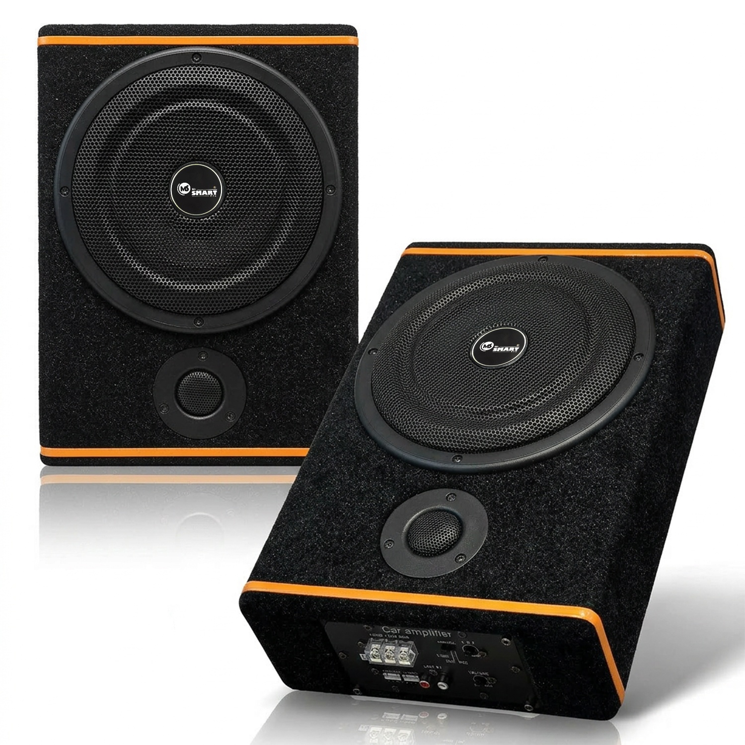 8 Inch Under-Seat Car Underseat Subwoofer, 2400W Deep Bass, Built-In Amplifier