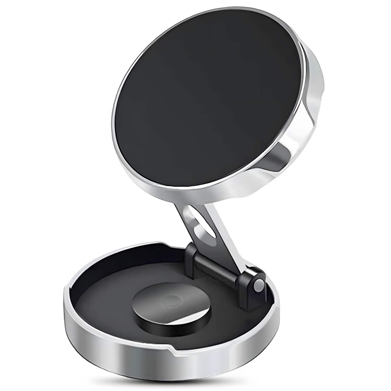 Magnetic Car Phone Mount, Foldable Dashboard Holder with 360° Rotation and 85° Adjustable Viewing Angle