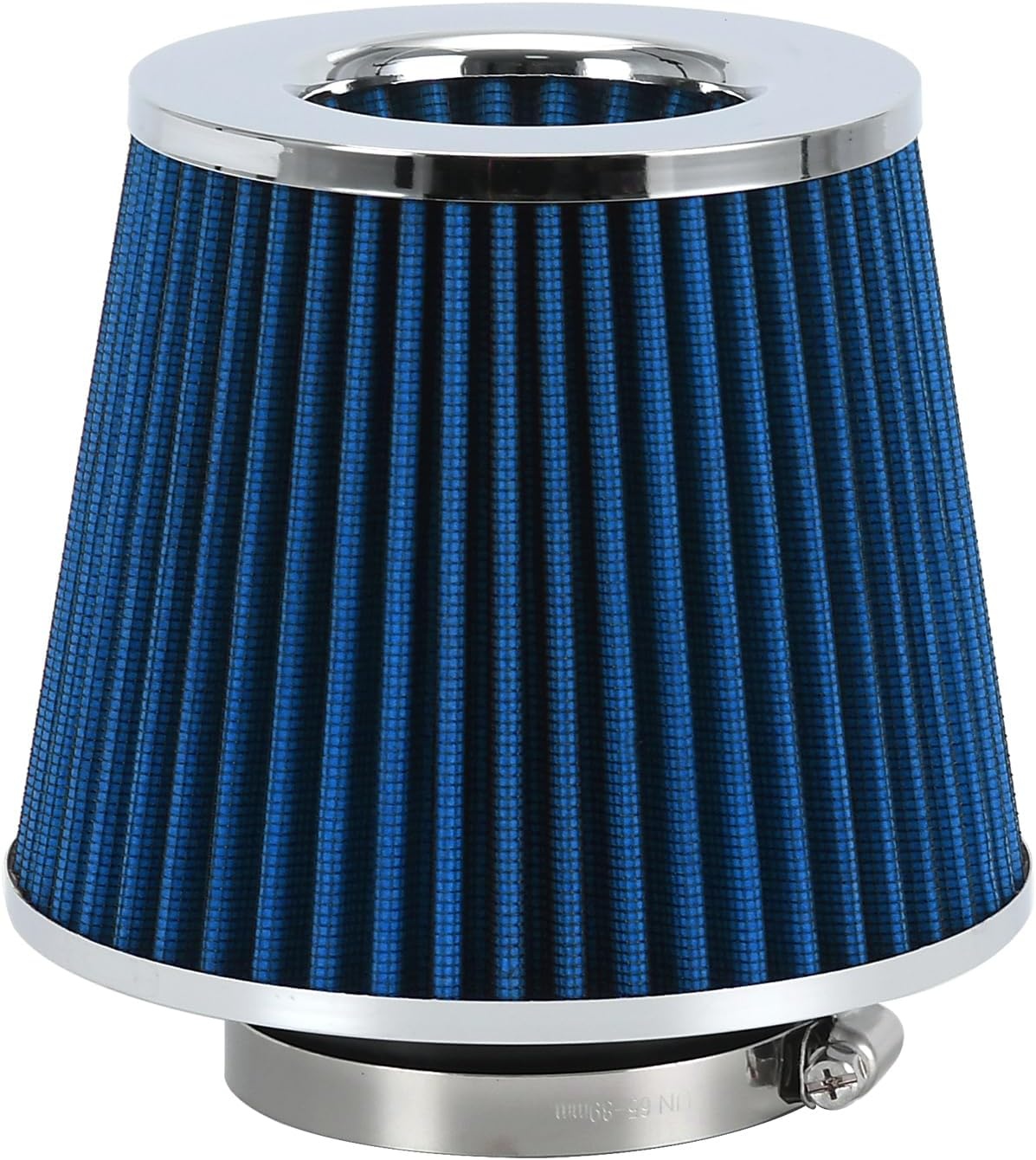 Mr.Smart Performance Car Air Filter, Cone-Shaped, Washable Non-Woven Material, Red with Chrome Cap