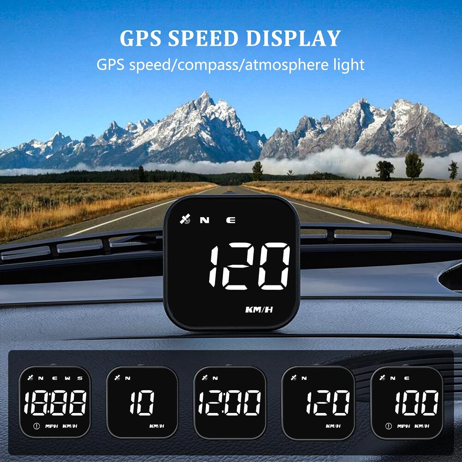G4S GPS Digital Car Speedometer, Dual-Mode GPS+Beidou Chip, KM/H Display with Fatigue Alert, Overspeed Alarm