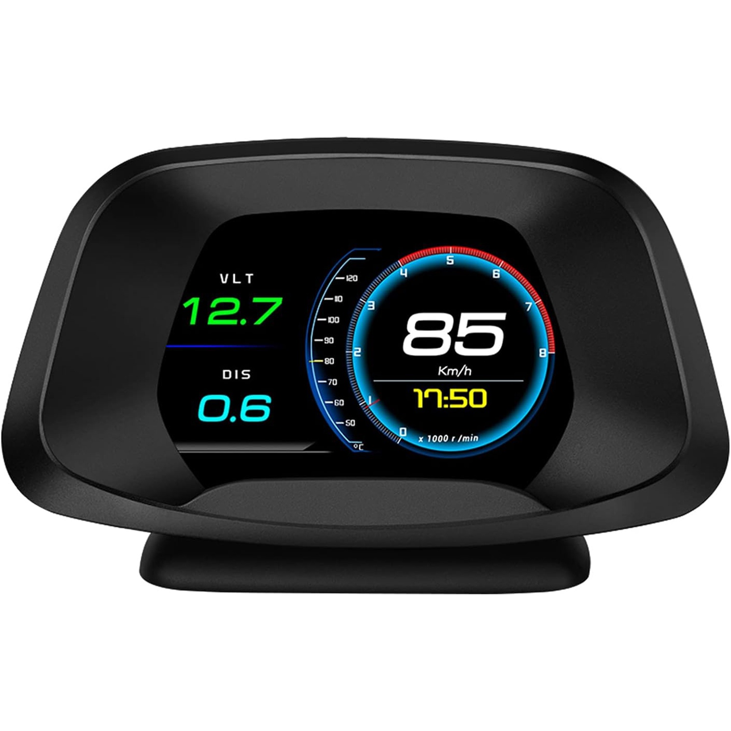 P19 Car HUD Head-Up Display with OBD2 and GPS, Colour Screen, Speed, RPM, Voltage, Multiple Display Modes