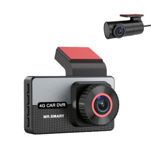 4G Car DVR Dash Cam, 2K Front and 1080P Rear Camera, F1.6 Large Aperture, GPS, G-Sensor, Parking Monitoring, Dual Lens Dashboard Camera System
