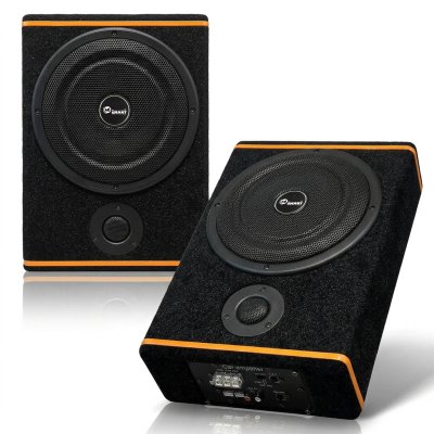 8 Inch Under-Seat Car Underseat Subwoofer, 2400W Deep Bass, Built-In Amplifier