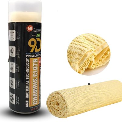 9D Premium PVA Chamois Cleaning Cloth, 64x43 cm, Multi-Surface Car and Home Cleaning