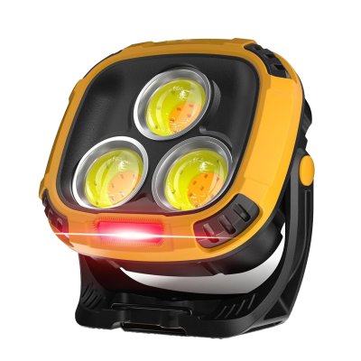 BRL-05 Portable COB LED Work Light, 3300LM, 18 Light Modes, Magnetic Base, Hook and Tripod Mount, SOS Red Light, for Camping and Car Repair